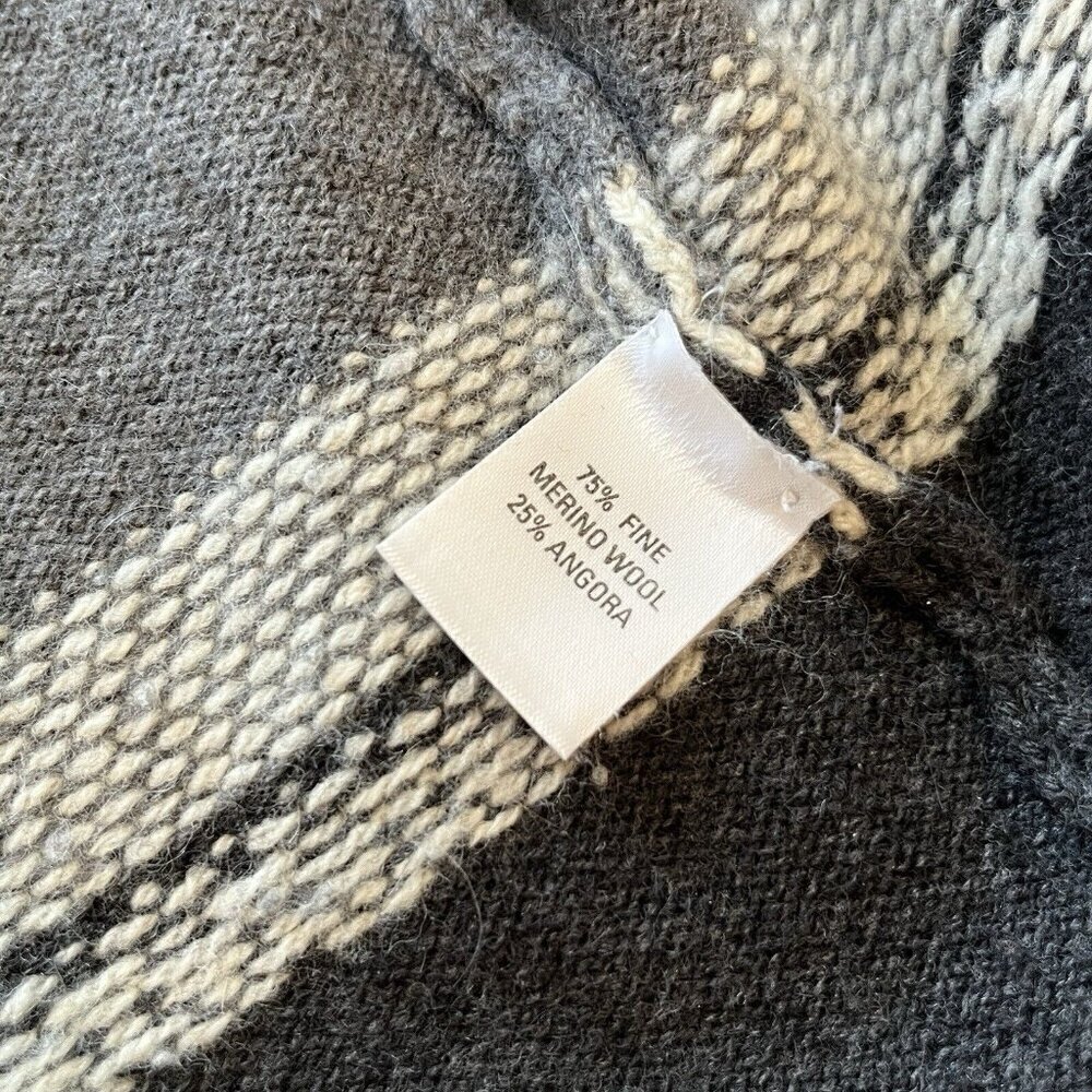 Castle of Ireland Womens Cardigan Sweater Merino Wool Angora Medium Vtg Flaws - Picture 5 of 16